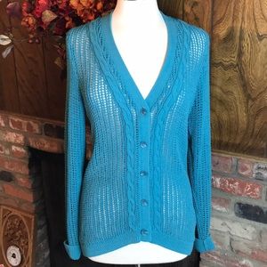 Pendleton Cotton Nylon Woven Cardigan